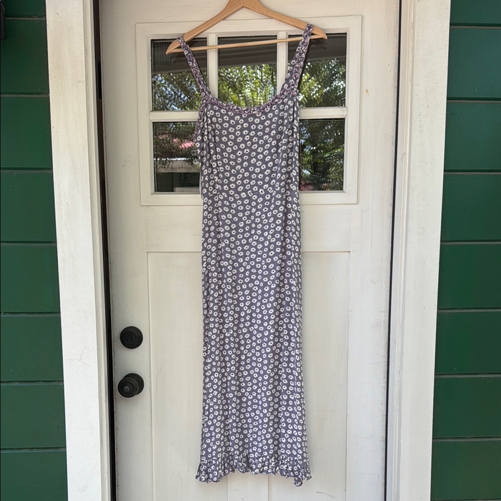 Faithfull the Brand Lavender Floral Midi Slip Dress